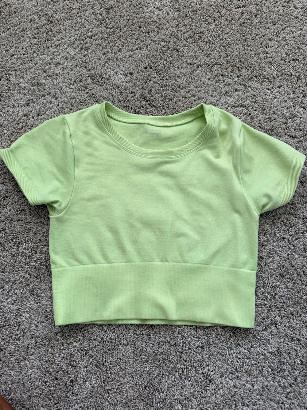 Aerie Crop Top - Light Lime Green